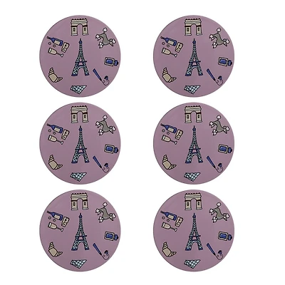 Set of 6 Paris Coasters by Maxwell & Williams - Paris