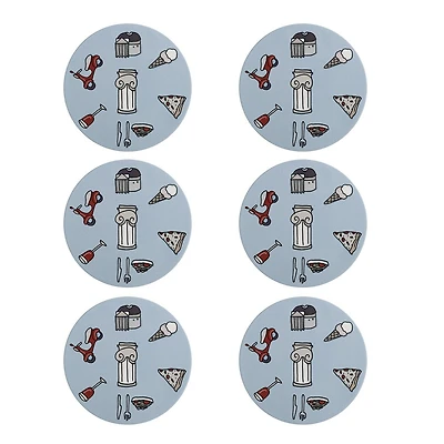 Set of 6 Rome Coasters by Maxwell & Williams - Rome