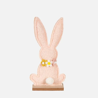 Nutcracker Designs Cottontail Meadow Decor Bunny - Pink