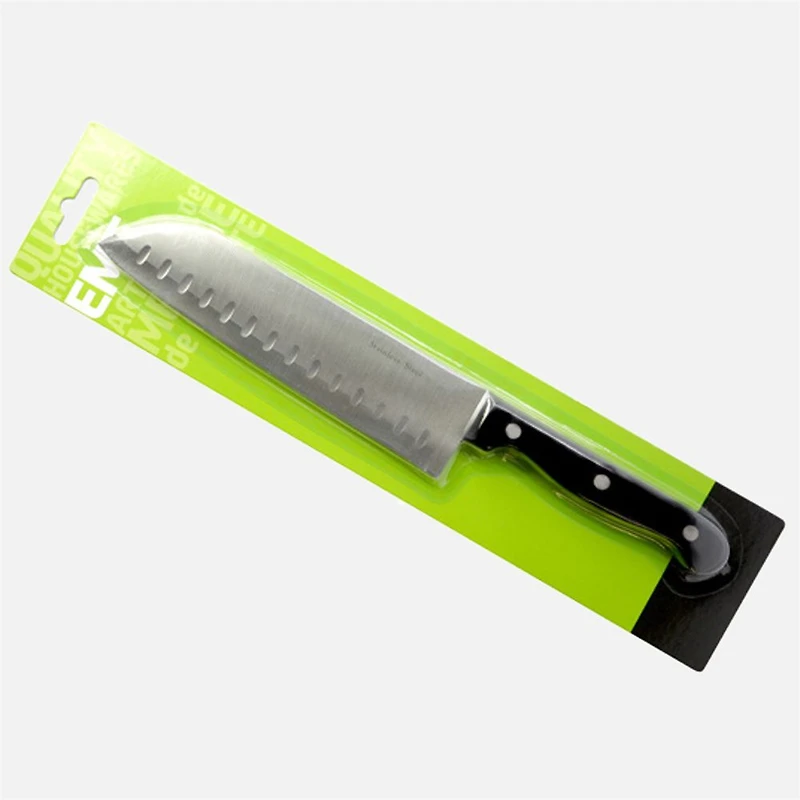 Couteau Santoku en acier inoxydable avec lame Granton - 18 cm