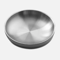 Stainless Steel Double Wall Plate - 24 cm