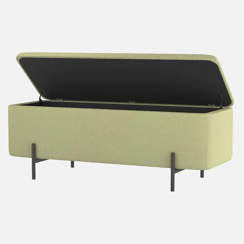 Erzo Storage Ottoman - Sage