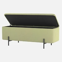 Erzo Storage Ottoman - Sage