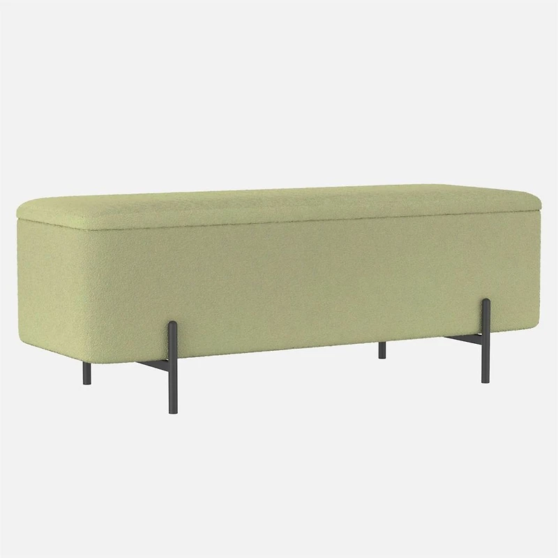 Erzo Storage Ottoman - Sage