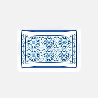 Blues Rectangular Tray With Handle