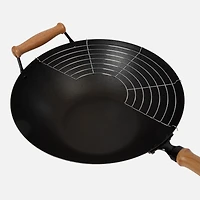 Joyce Chen Professional Carbon Steel Non Stick Wok Set, 10 Pieces - 14''