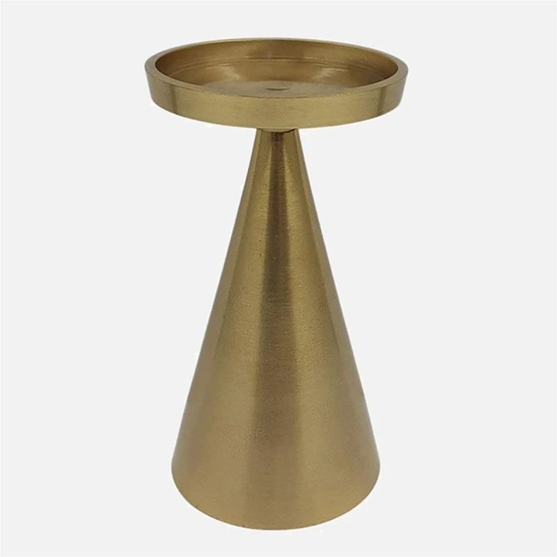 Kozie Lifestyle Large Gold Pillar Candle Holder 7"
