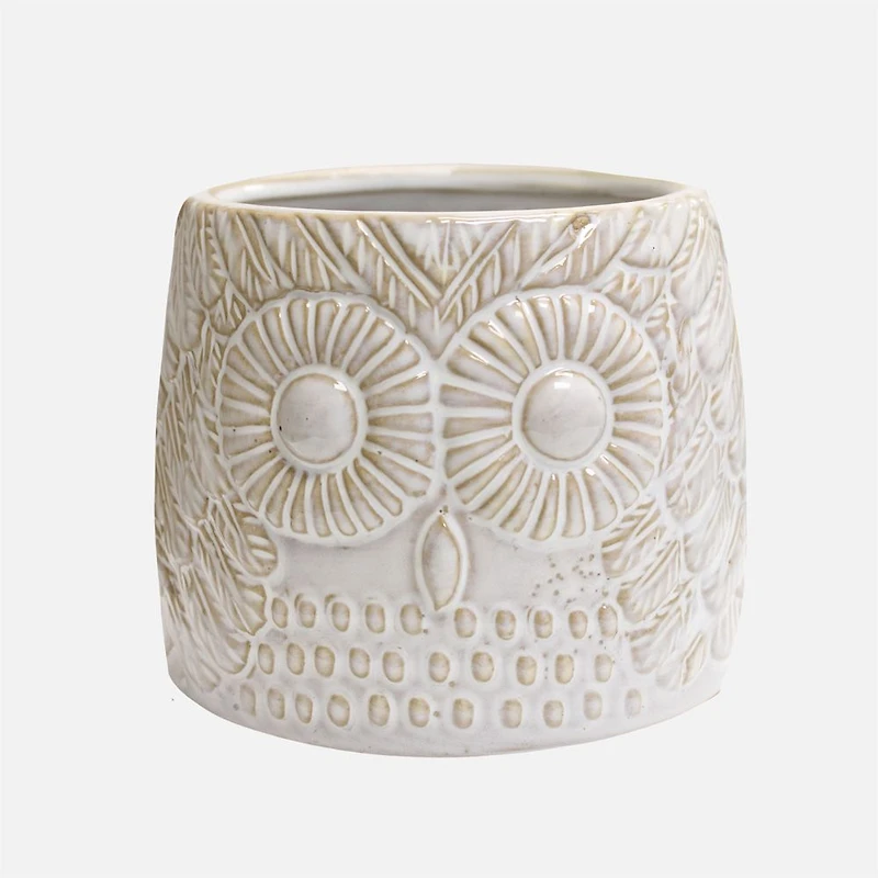 Ceramic Owl Planter - Medium