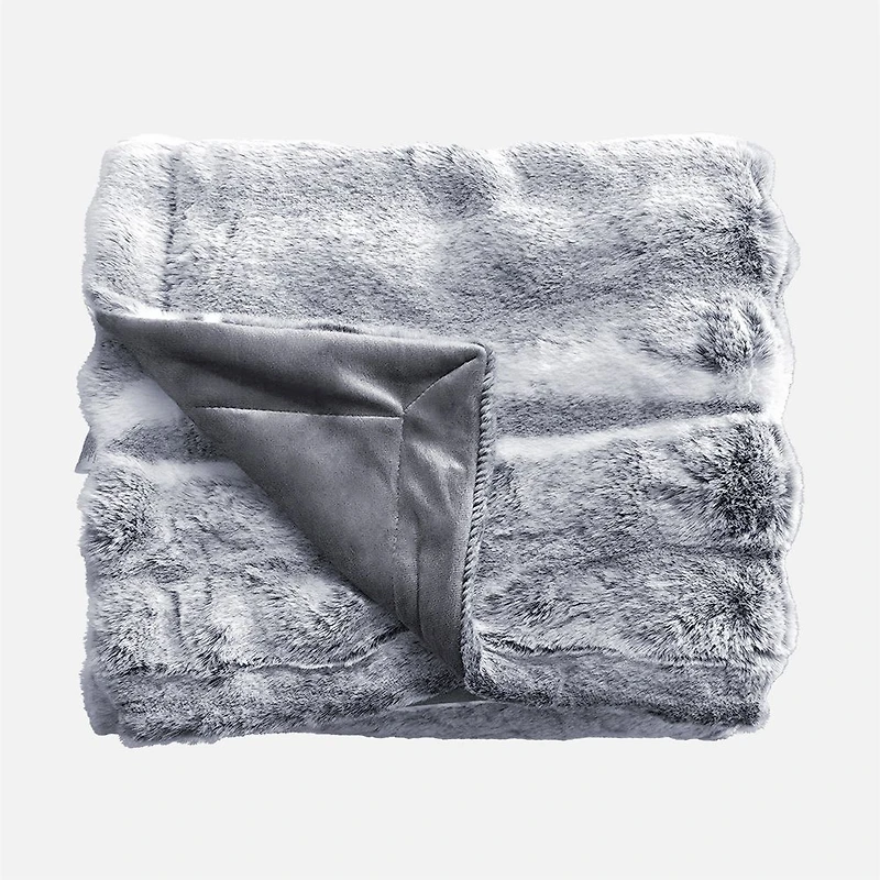 Chinchilla Faux Fur Throw