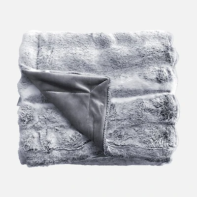 Chinchilla Faux Fur Throw