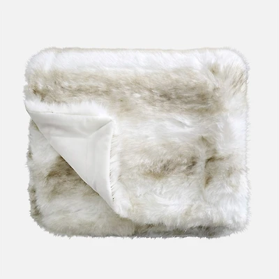 Snow Fox Faux Fur Throw