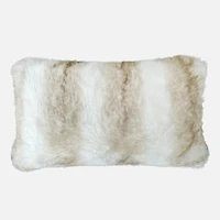 Snow Fox Faux Fur Cushion