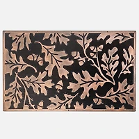 Autumn Leaves Rubber Mat -Black