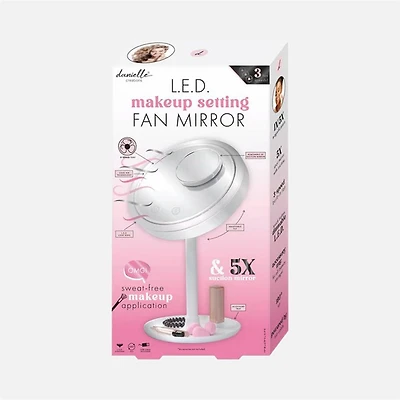Danielle Creations Miroir ventilateur LED avec ventouse