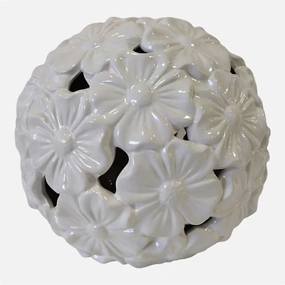 Orbe de jardin découpée en fleurs - 10 po