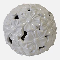 Orbe de jardin découpée en fleurs