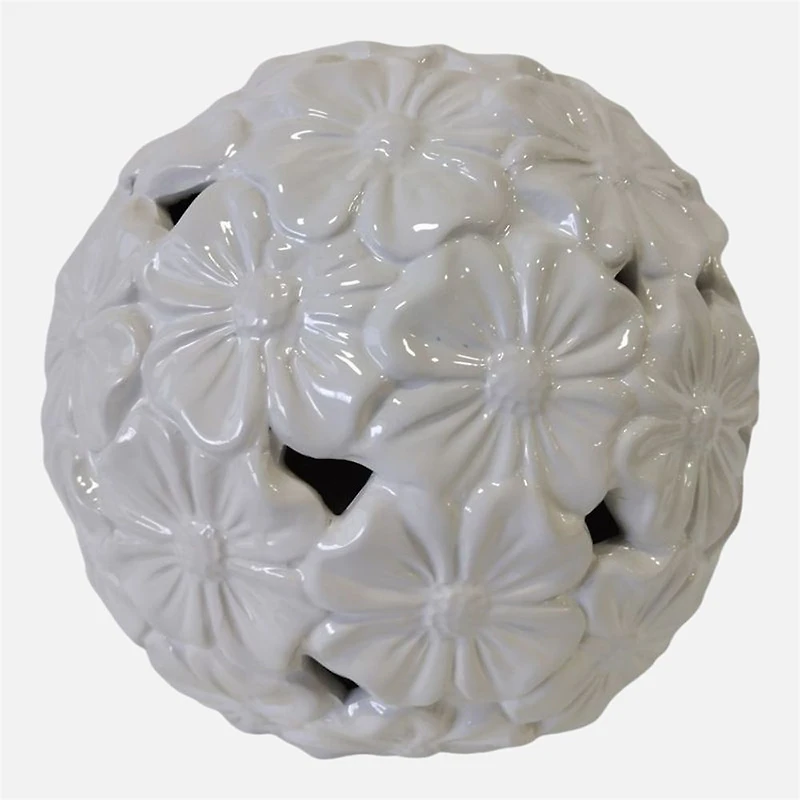 Flower Cut-Out Garden Orb - 12"