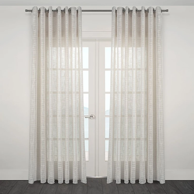 Foggia Semi- Sheer Jacquard Grommet Panel