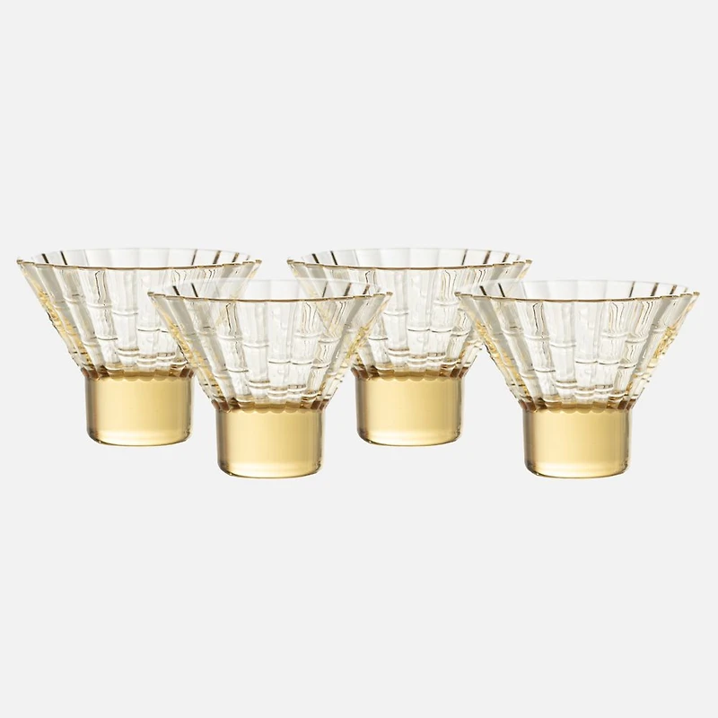 Fortessa Mahalo Martini Glasses, Set of 4 - Ginger/Gold
