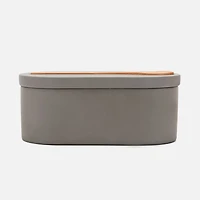 Cement Double Salt Cellar - Slate Grey