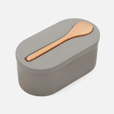 Cement Double Salt Cellar - Slate Grey
