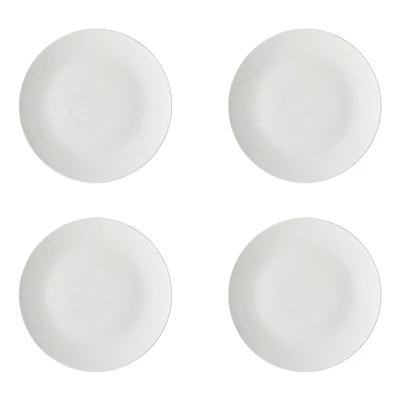 Set of 4 White Basics Coupe Dinner Plates by Maxwell & Williams (27 cm)
