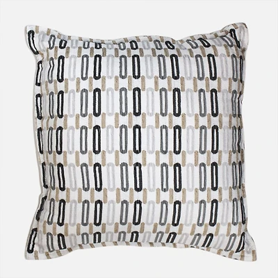 Geo Jacquard Chenille Cushion