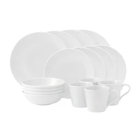 Gordon Ramsay Maze White 16-Piece Dinnerware Set by Royal Doulton