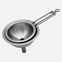 Ensemble de 2 entonnoirs en acier inoxydable par Gourmet