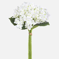 Hydrangea Bundle - White, 13''