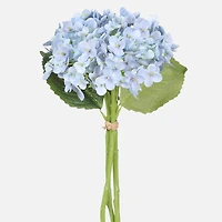 Hydrangea Artificial Bundle  - Delphinum Blue, 13"