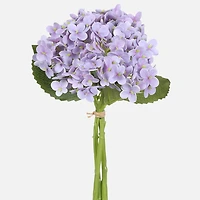 Hydrangea Artificial Bouquet - Lavender, 13"