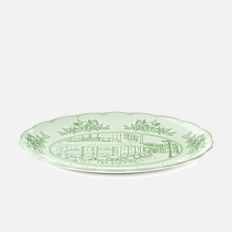 Josephine Grand plat ovale - Vert