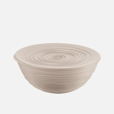 Tierra Bowl with Lid, Large - Taupe