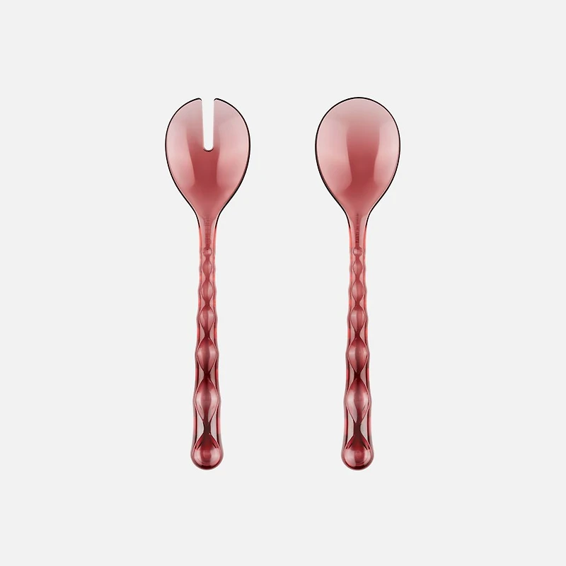 Guzzini Vanity Salad Servers, 2 pieces - Mauve