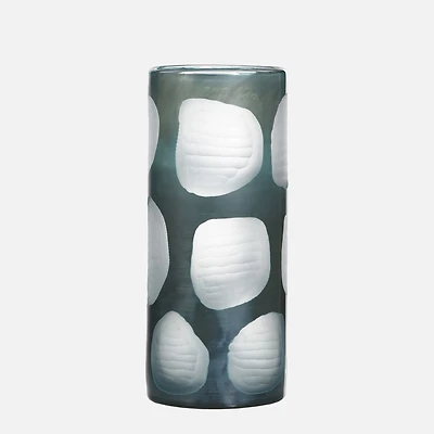Vase en forme de cylindre, 4,9 po - Agencement de bleus