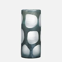 Vase en forme de cylindre, 4,9 po - Agencement de bleus