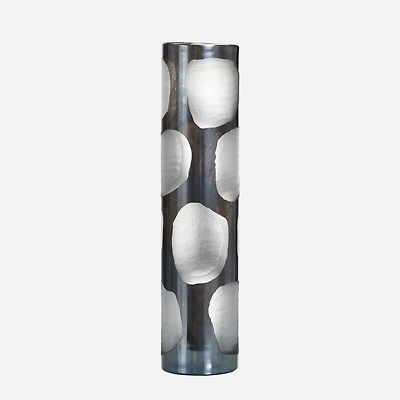 Cylinder Shaped Vase, 4.3" - Blue Combo