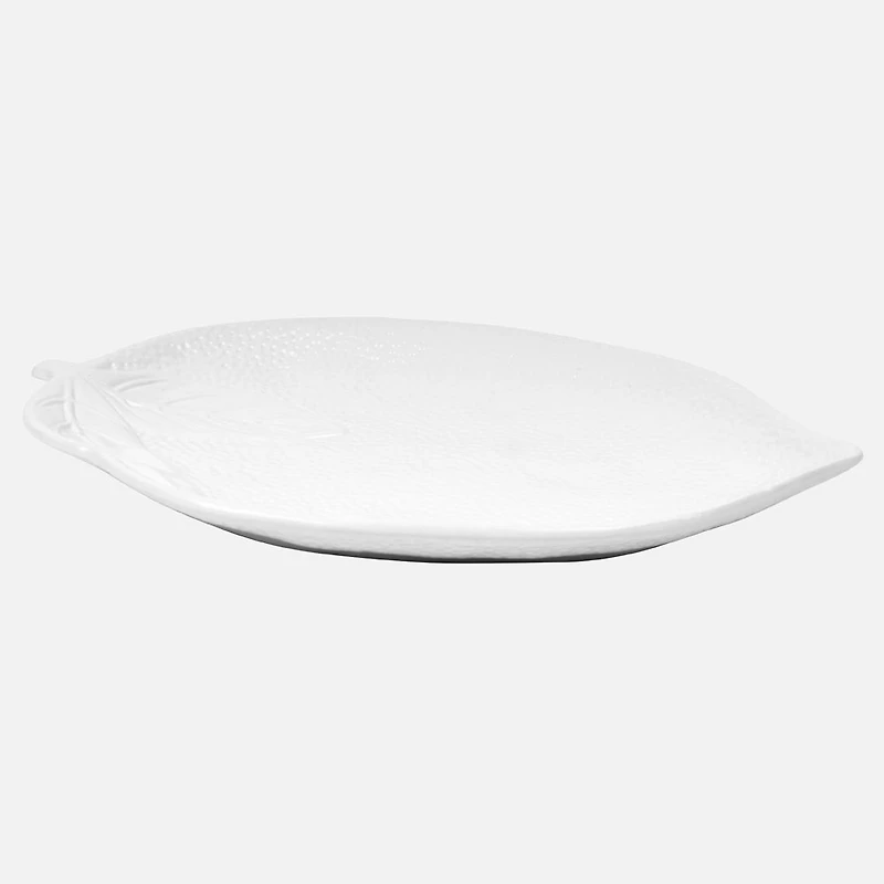 Lemon-shaped Ceramic Serving Platter
