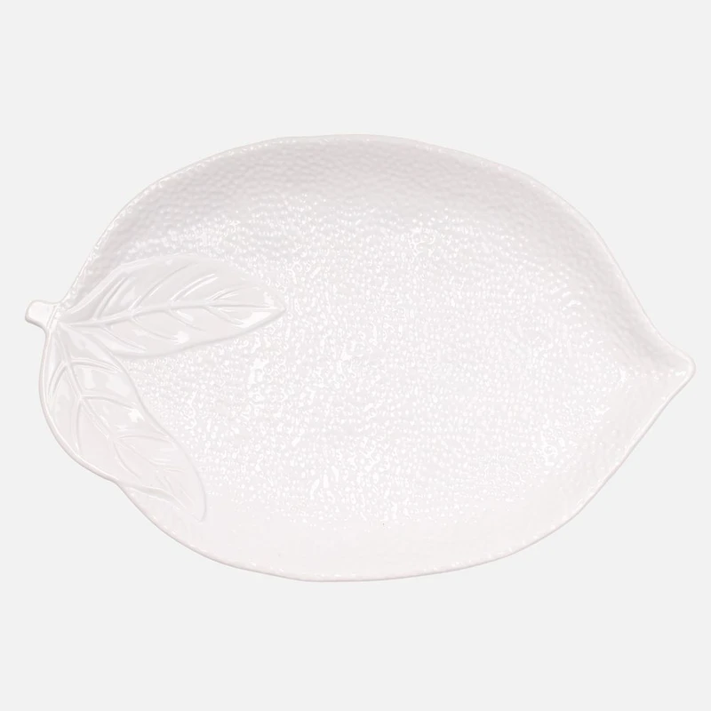 Lemon-shaped Ceramic Serving Platter