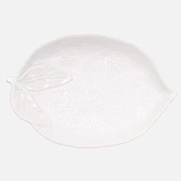 Lemon-shaped Ceramic Serving Platter