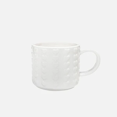 Raised Heart with Love Mug
