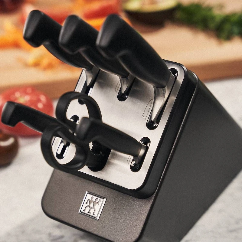 FOUR STAR ZWILLING Ensemble de blocs 7 pièces avec porte-couteau auto-affûtant