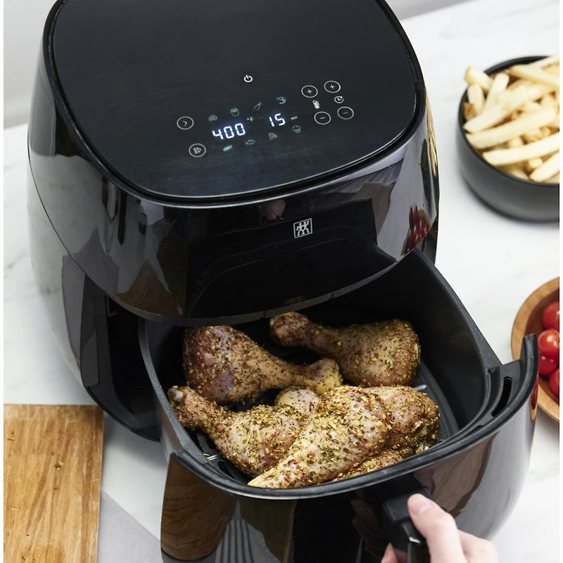ZWILLING Ceramic Coated Air Fryer Black - 4L