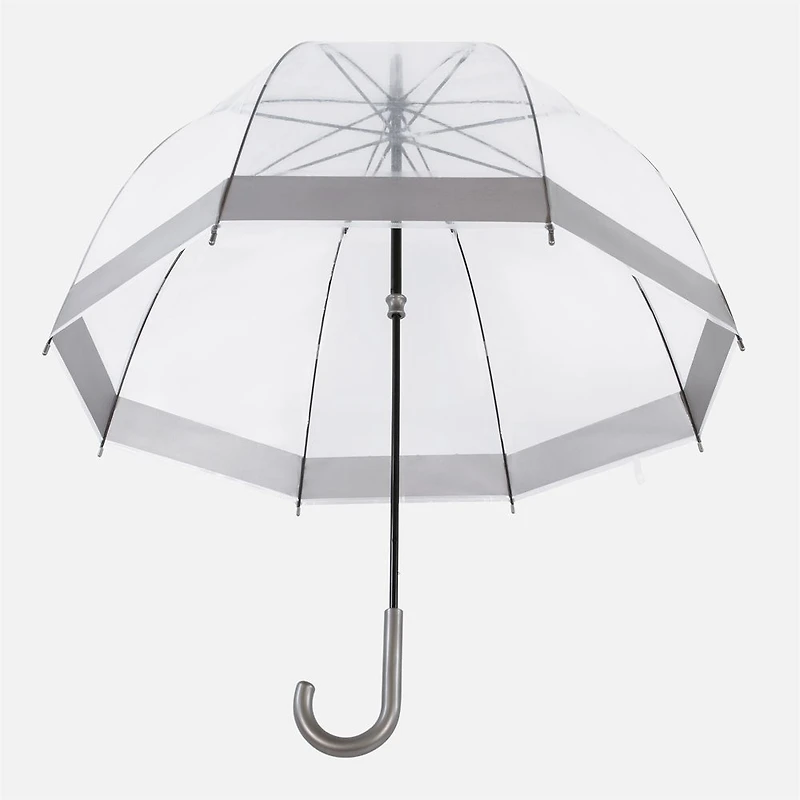 Clear Dome Umbrella - Pewter