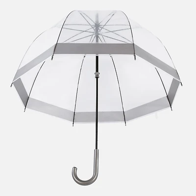 Clear Dome Umbrella - Pewter