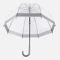 Clear Dome Umbrella - Pewter