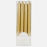 Gold Dinner Candles, Set of 4 - 10"