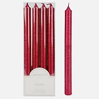 Red Dinner Candles, Set of 4 - 10"