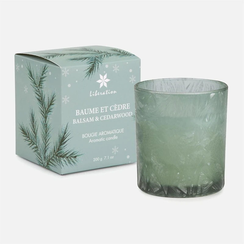 Green Glass Scented Candle - 3.5 x 3"